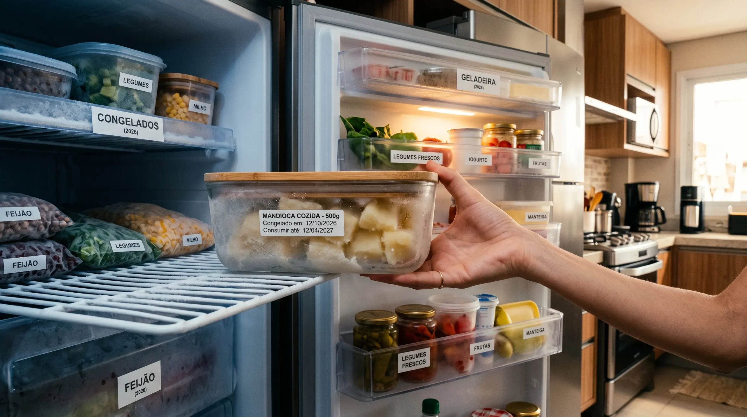 como descongelar mandioca cozida geladeira sem perder textura