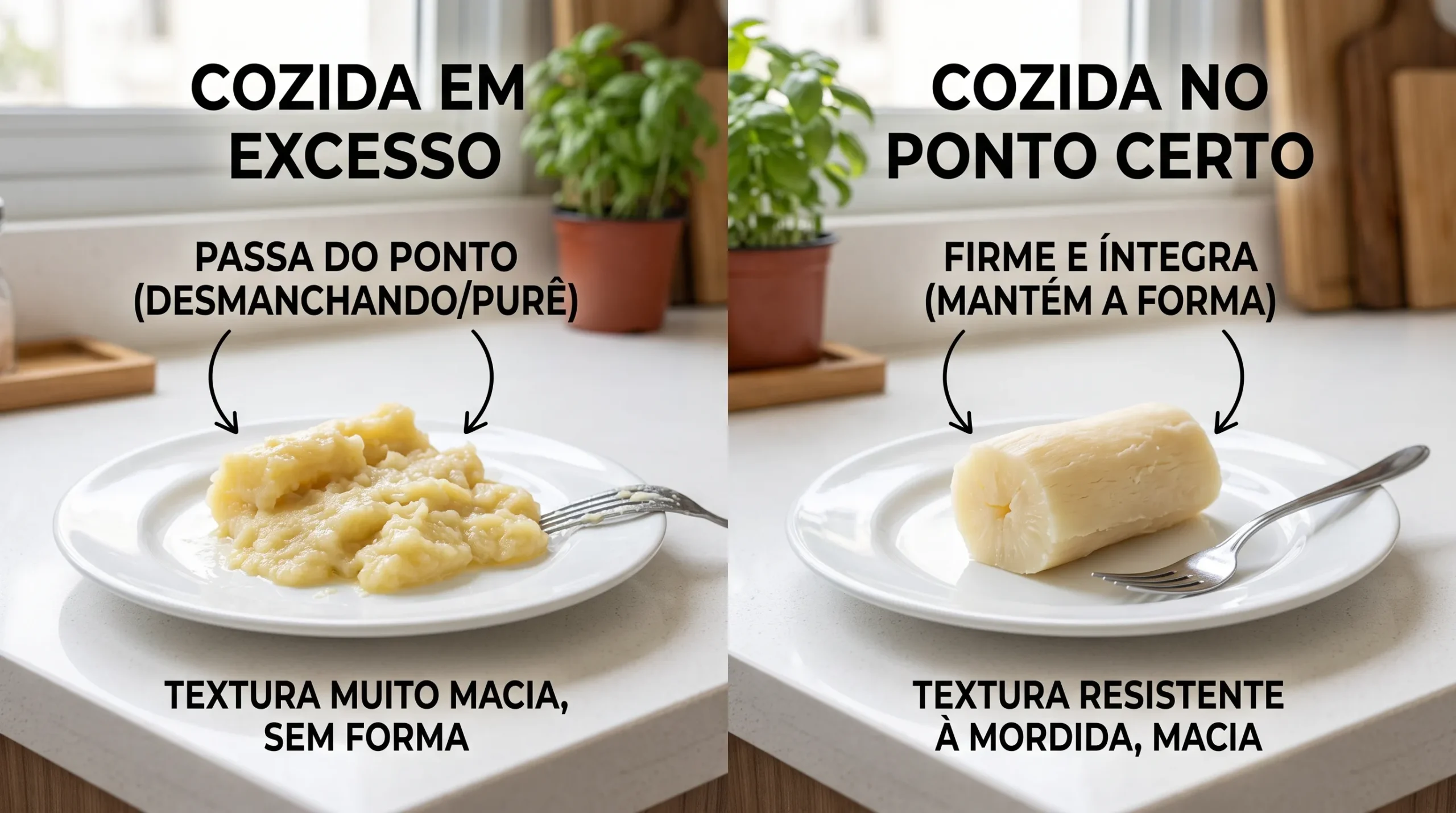mandioca cozida demais antes de congelar vira purê ponto ideal congelamento