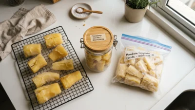 como congelar mandioca cozida passo a passo pote hermético freezer